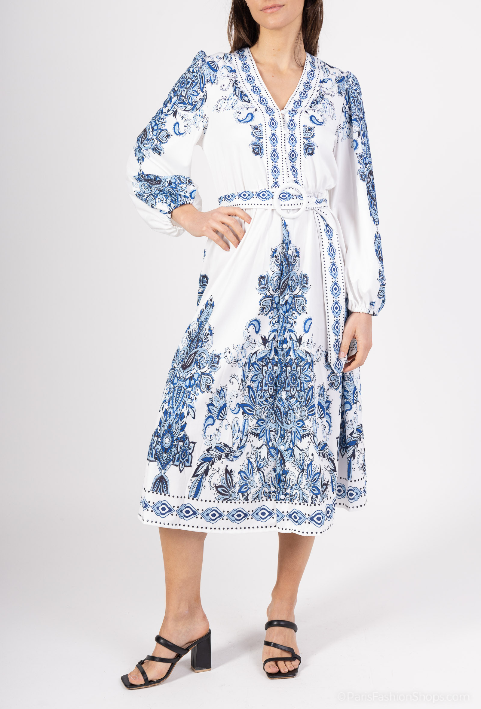 Mayorista NOTA BENE - Vestido impreso largo