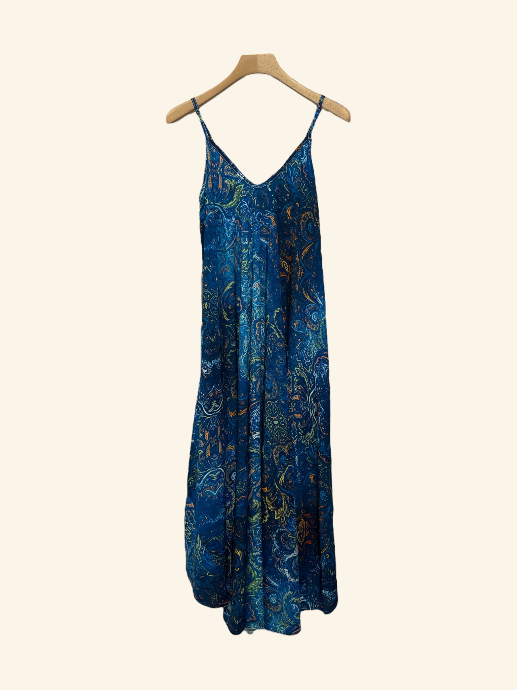 Wholesaler NOTA BENE - Long Dress Thin Straps - Paisley Print - 100% Viscose