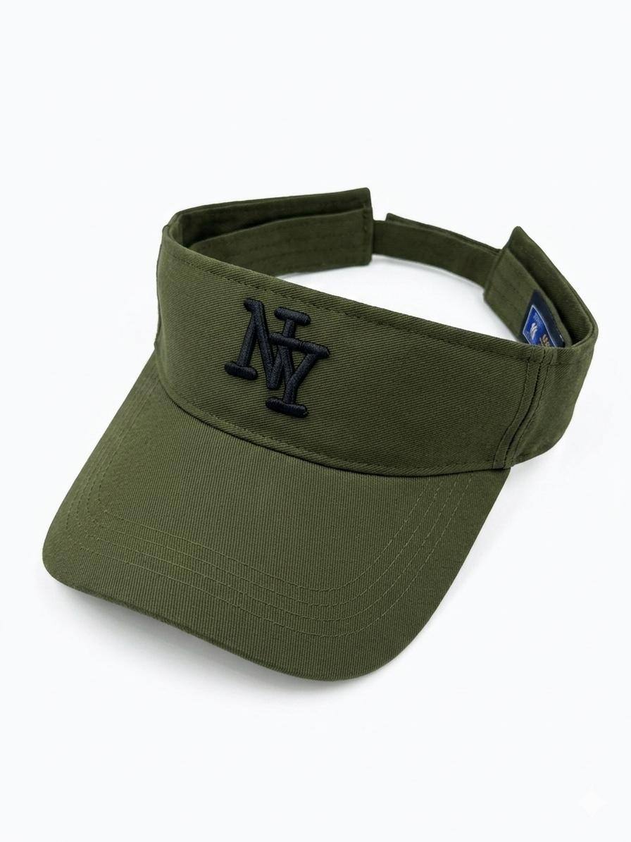 Großhändler NY - khakifarbene NY-Visier mit schwarzem Logo