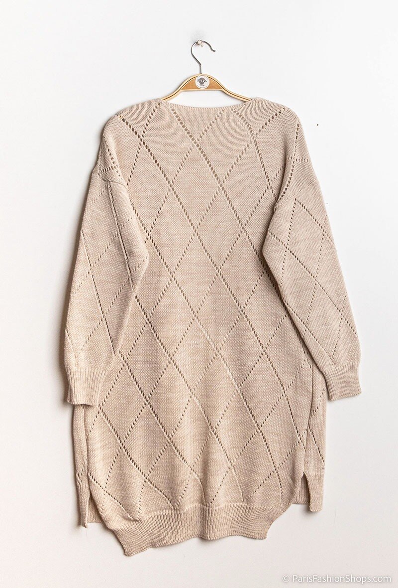 Chaleco - Beige - 2 - formato grande