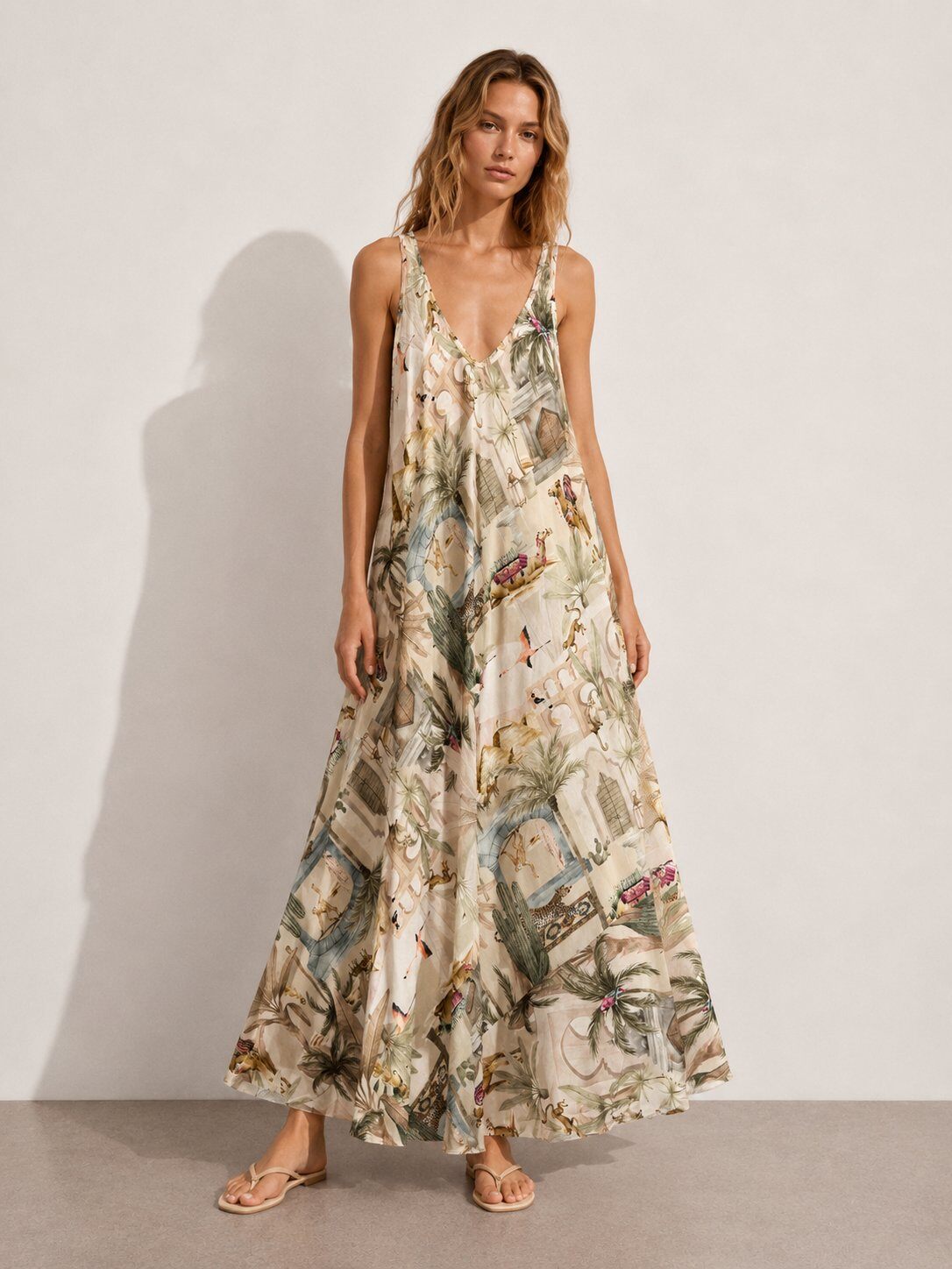 Mayorista O.TD - Vestido largo con estampado