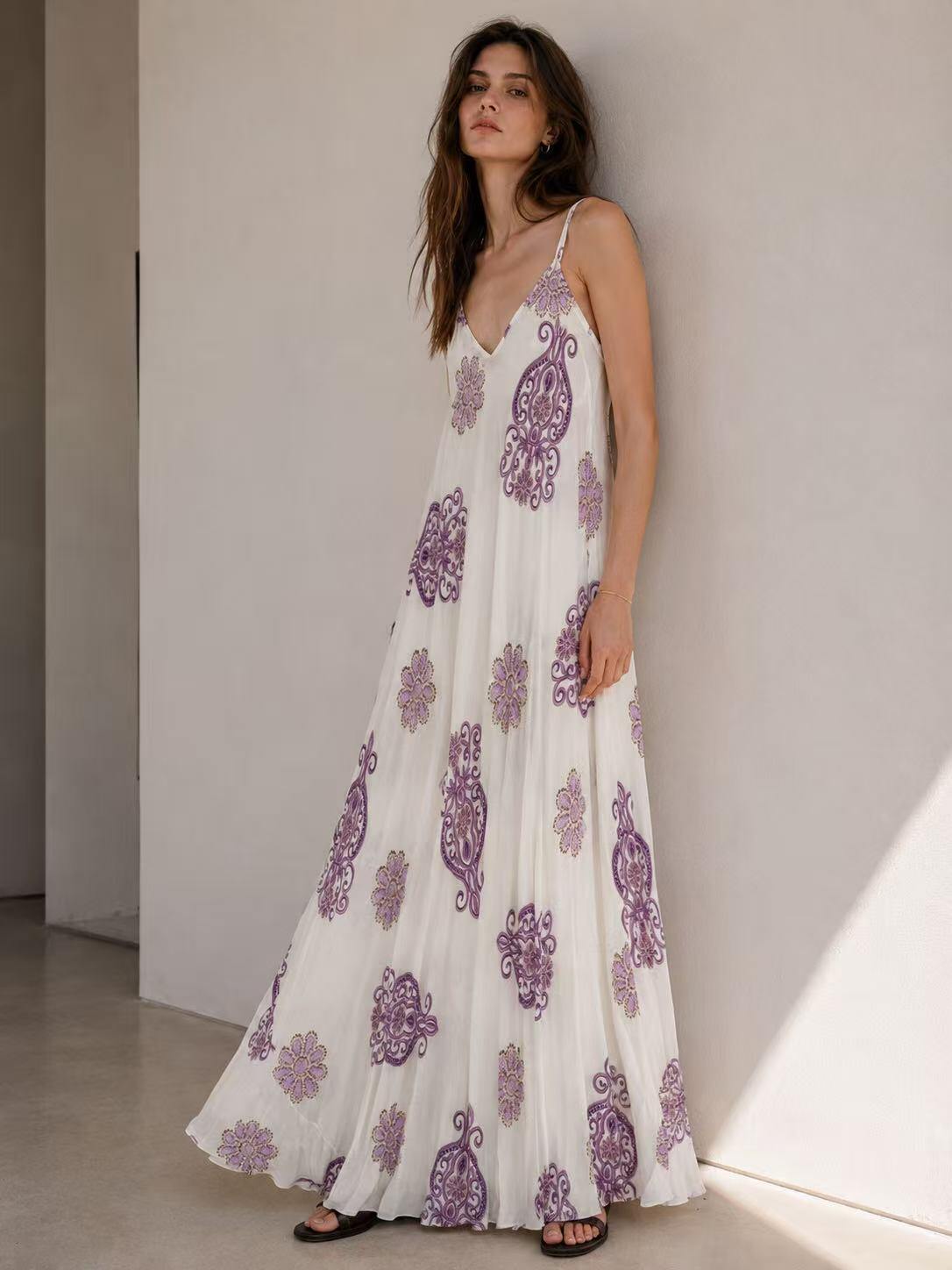 Mayorista O.TD - Vestido largo con estampado