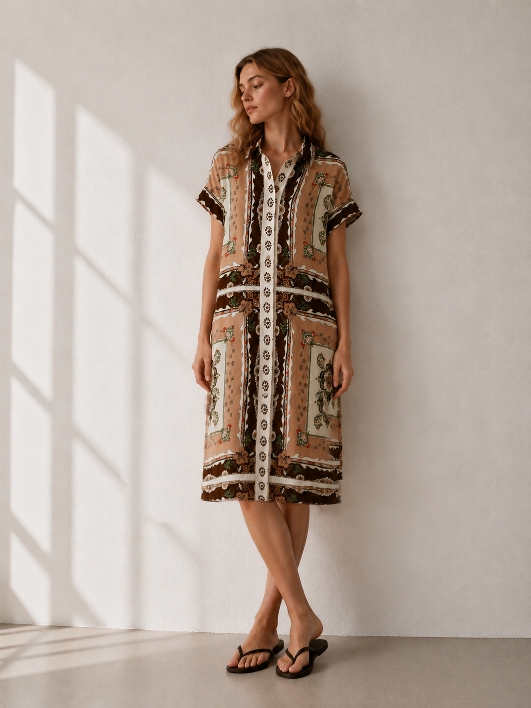 Mayorista O.TD - Vestido largo con estampado