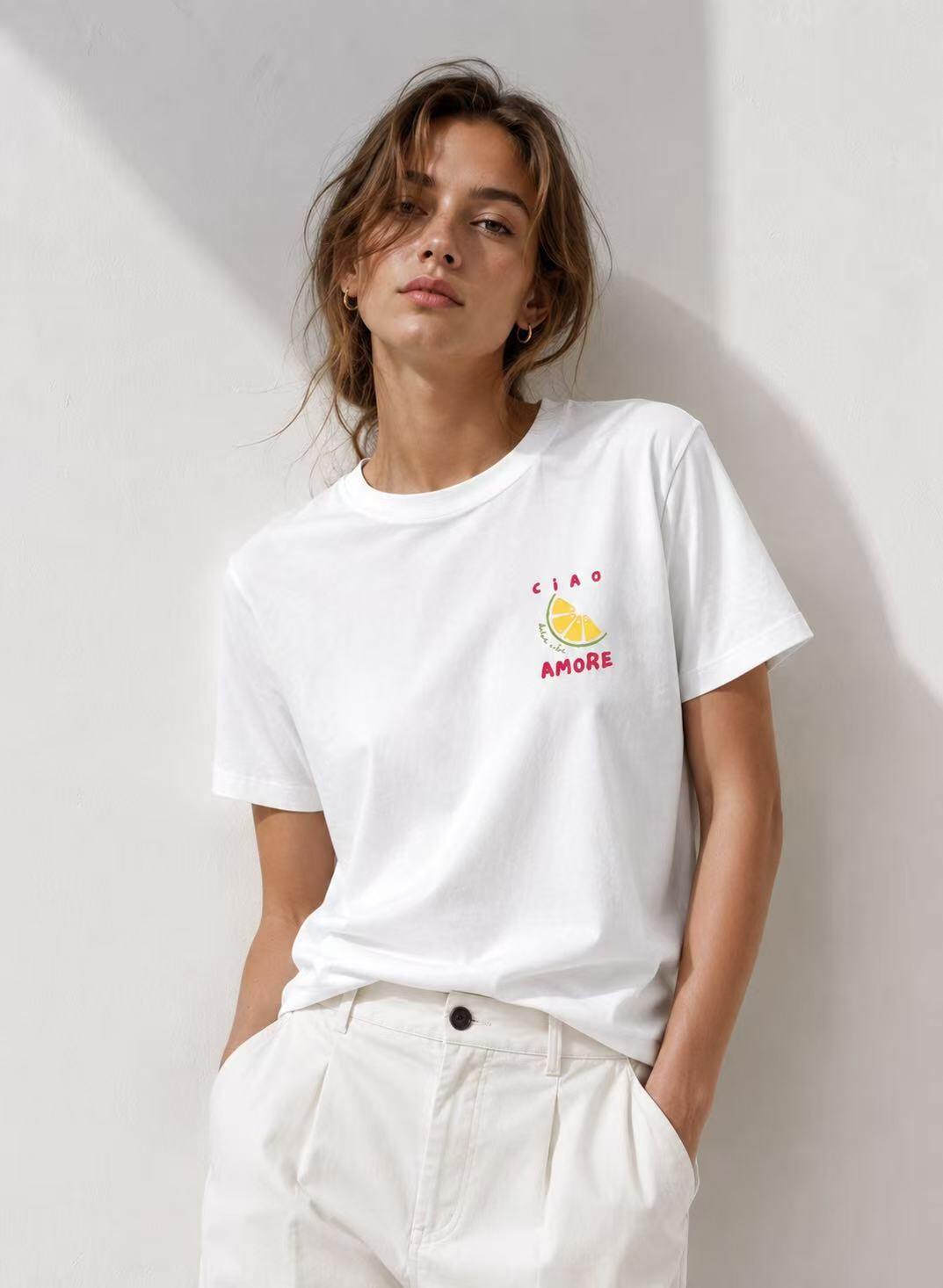 Mayorista O.TD - Camiseta con estampado de limón
