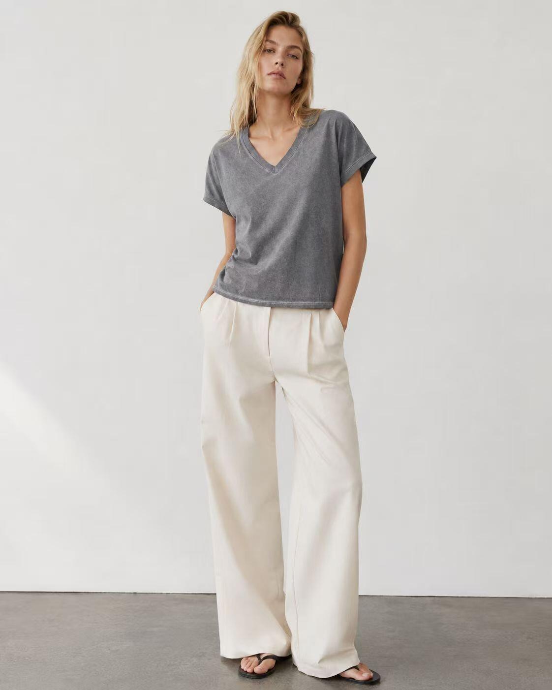 Grossiste O.TD - T-shirt teint en pierre