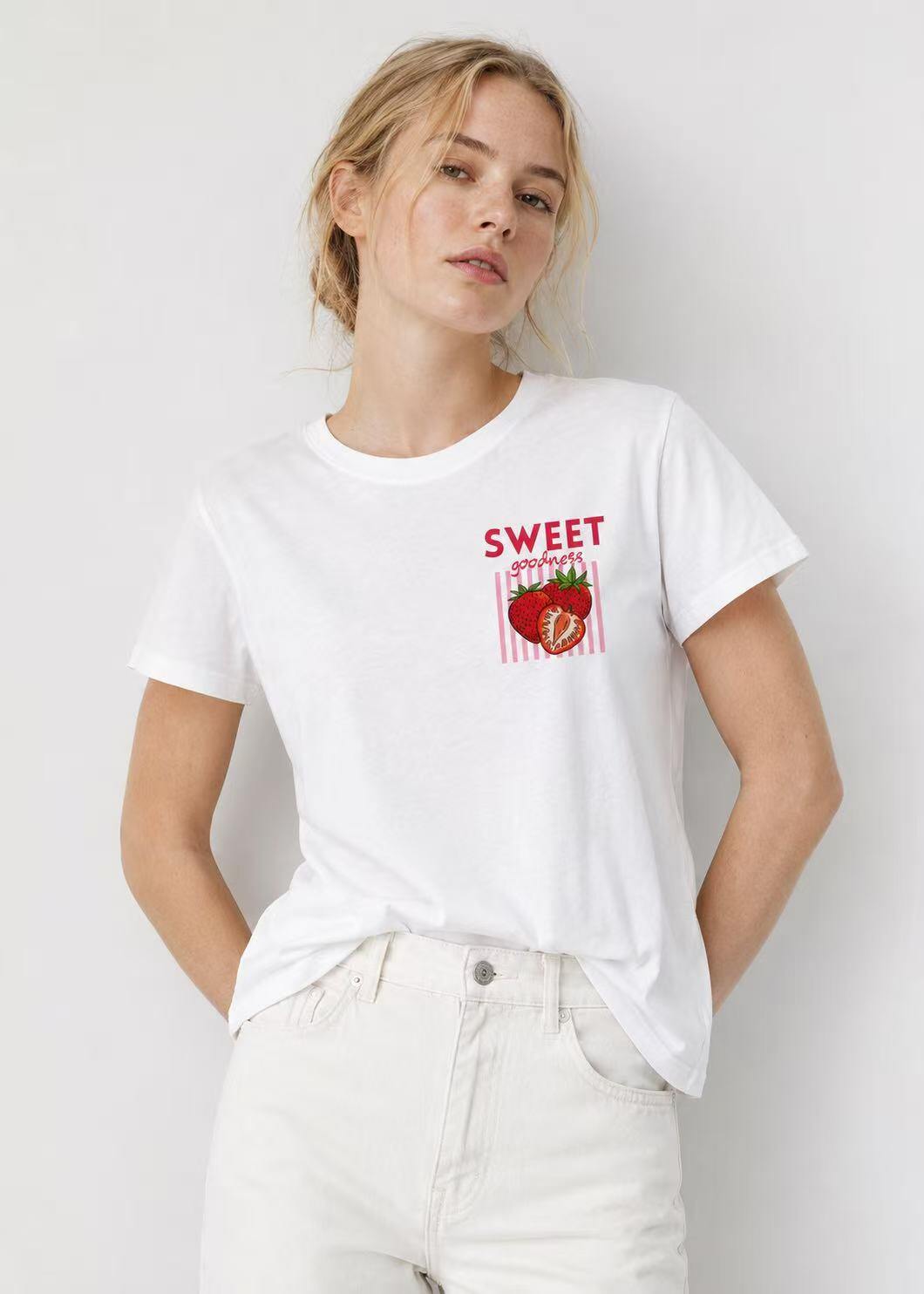 Mayorista O.TD - Camiseta con estampado de fresa
