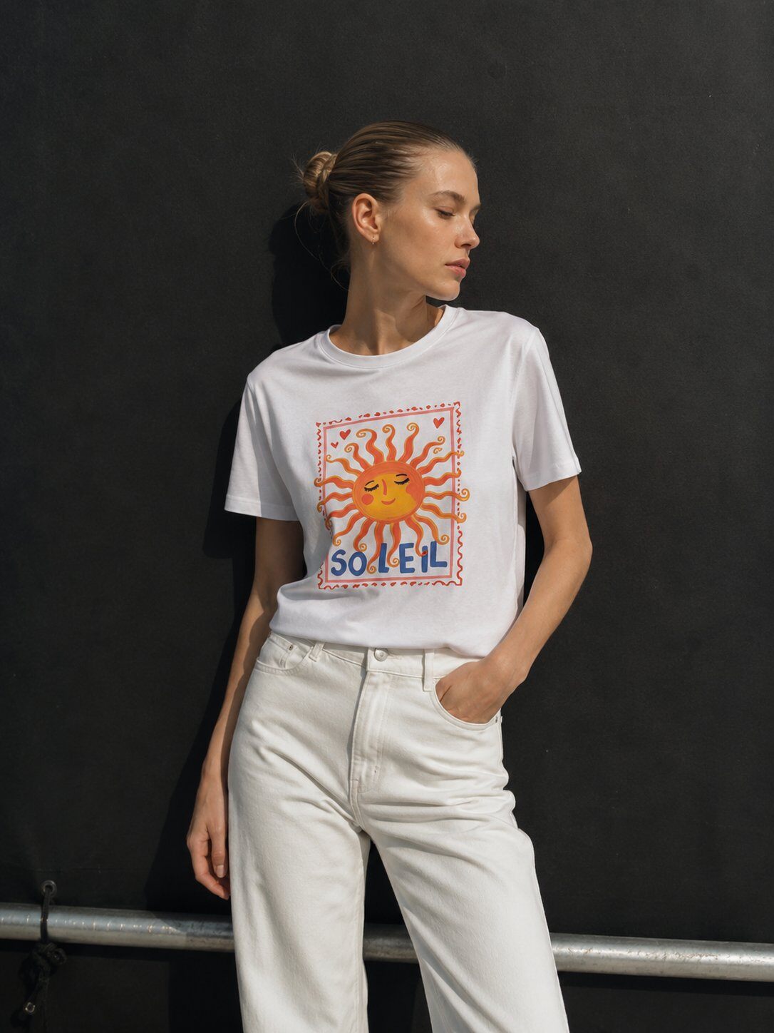 Mayorista O.TD - Camiseta con estampado de sol
