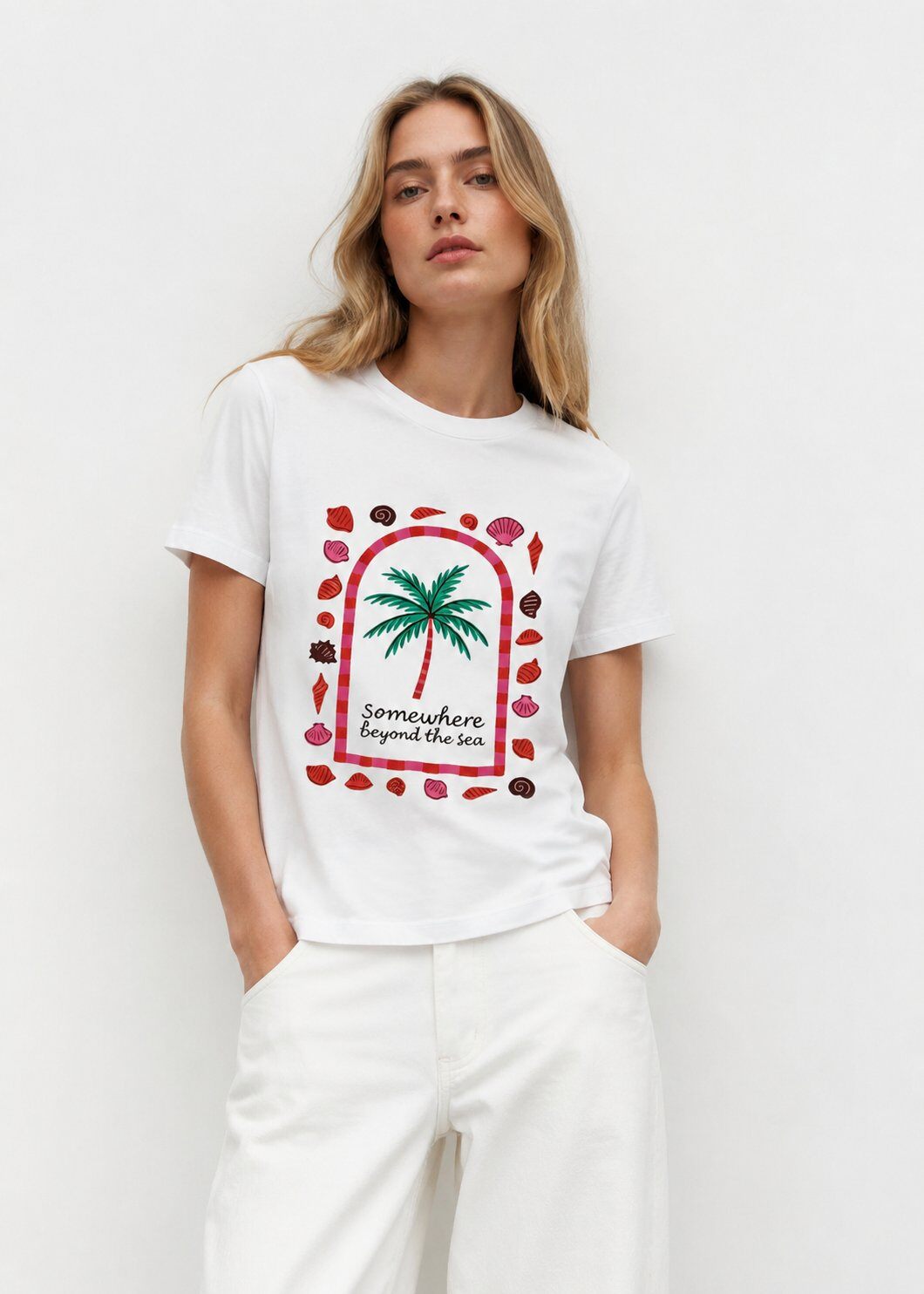Mayorista O.TD - Camiseta de mujer con estampado veraniego