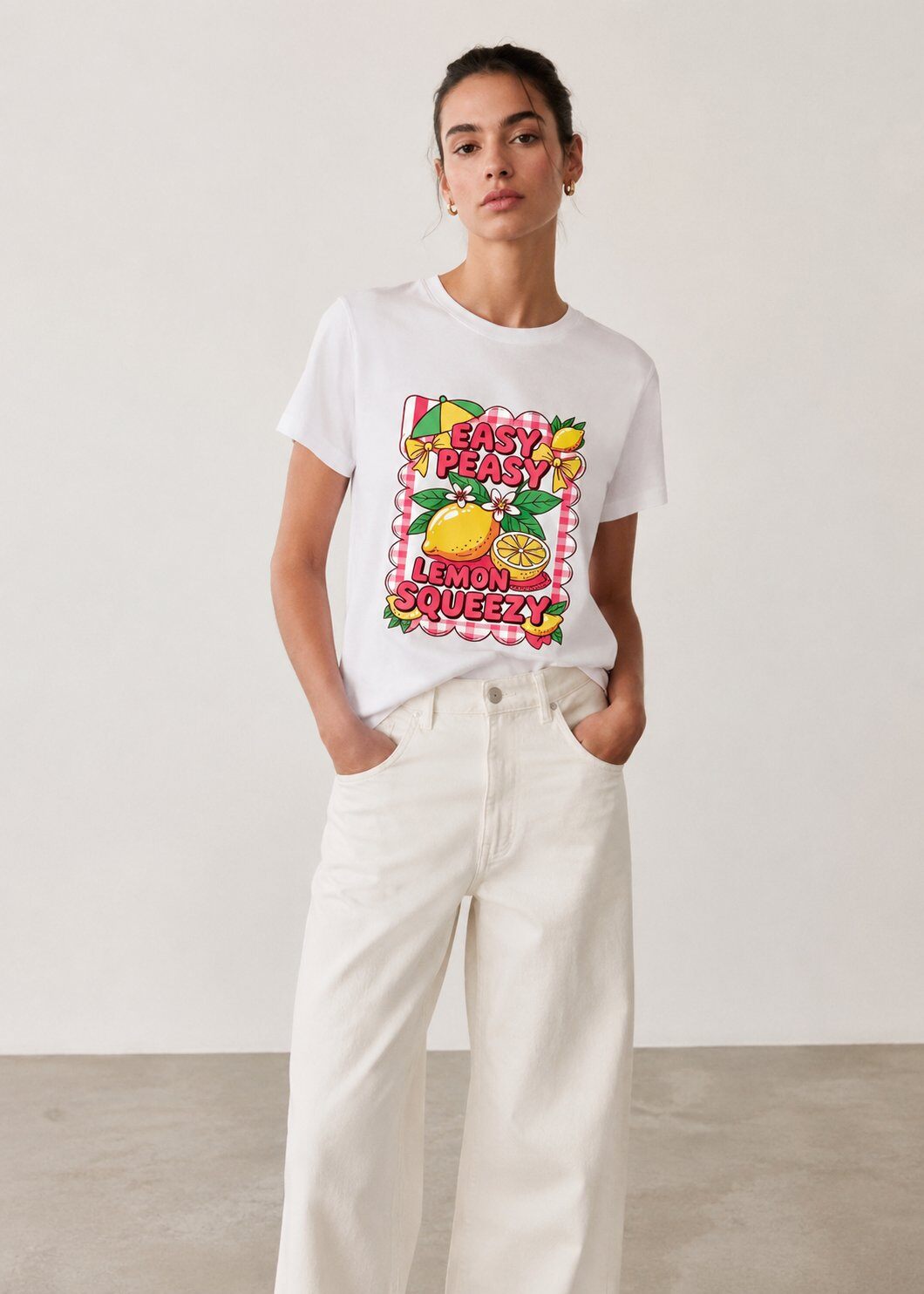 Mayorista O.TD - Camiseta con estampado de limón