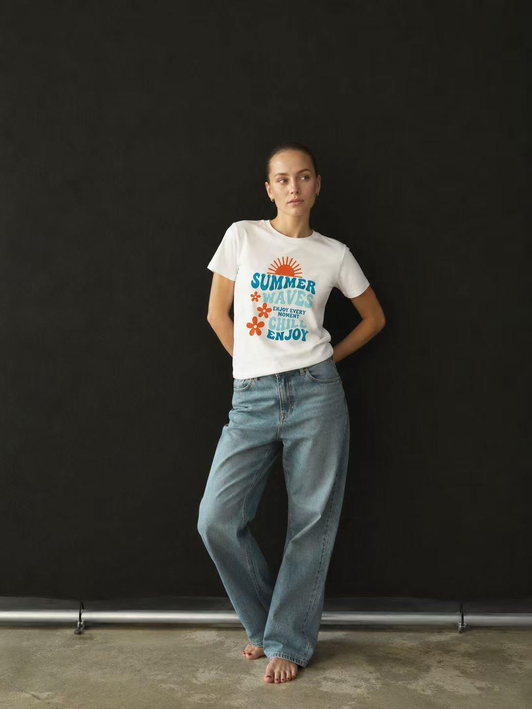 Wholesaler O.TD - T-shirt with summer print