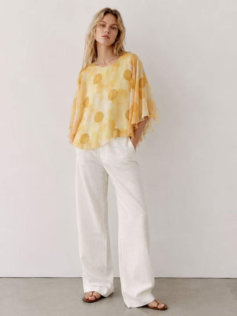 Wholesaler O.TD - Chiffon top with geometric print