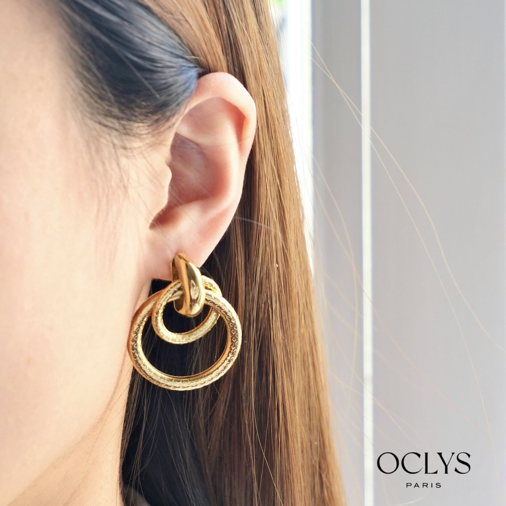 Wholesaler OCLYS - Sun necklace y golden golden steel chain Iria