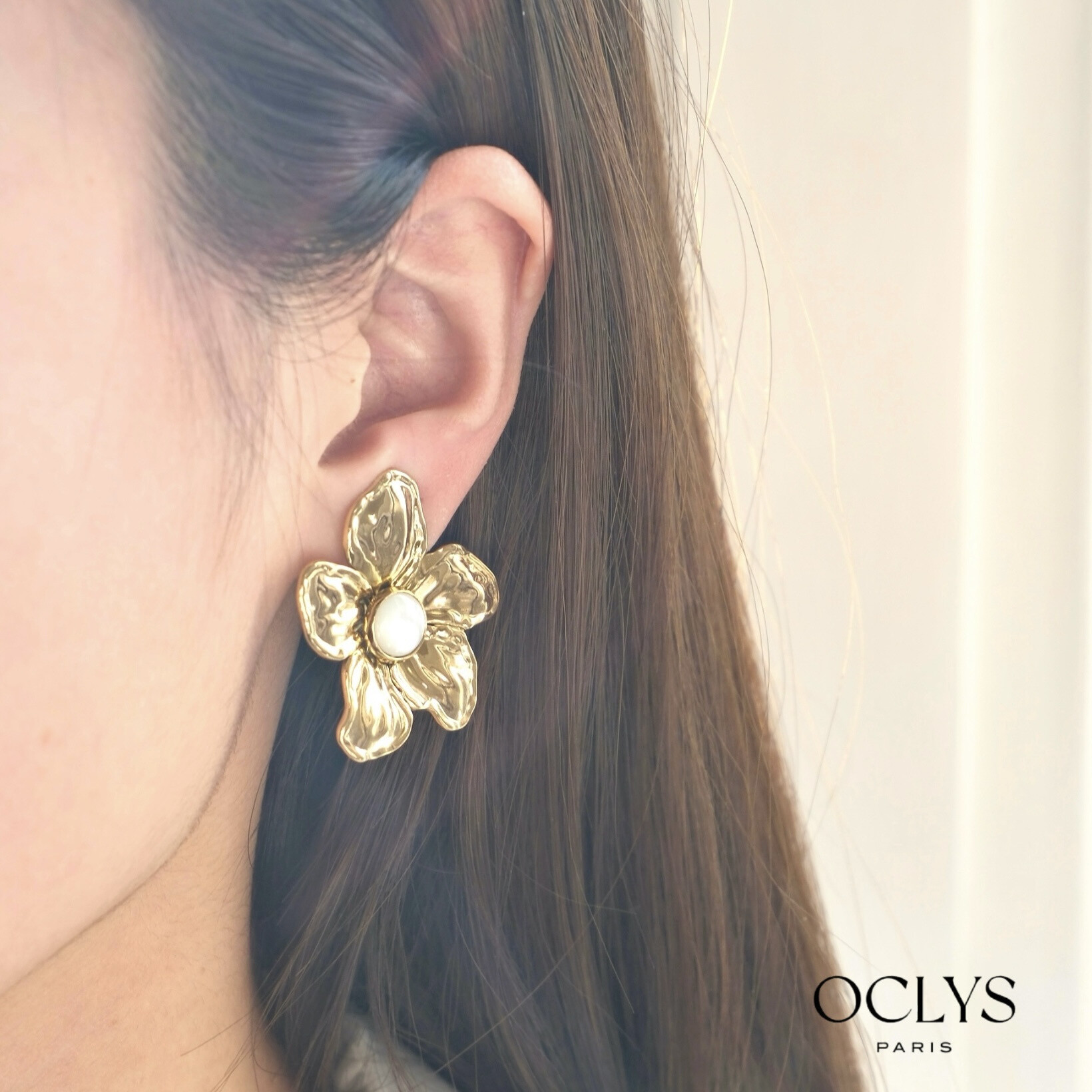 Wholesaler OCLYS - Sun necklace y golden golden steel chain Iria