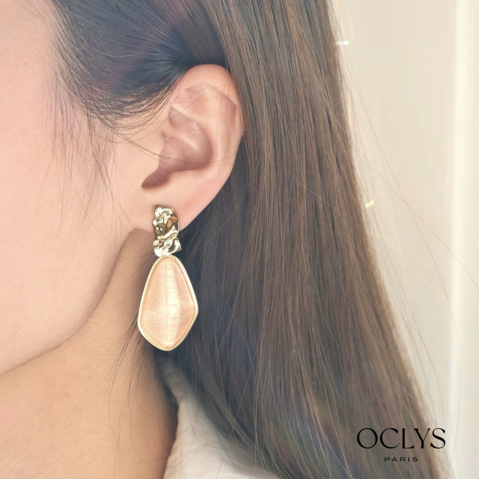 Wholesaler OCLYS - Sun necklace y golden golden steel chain Iria