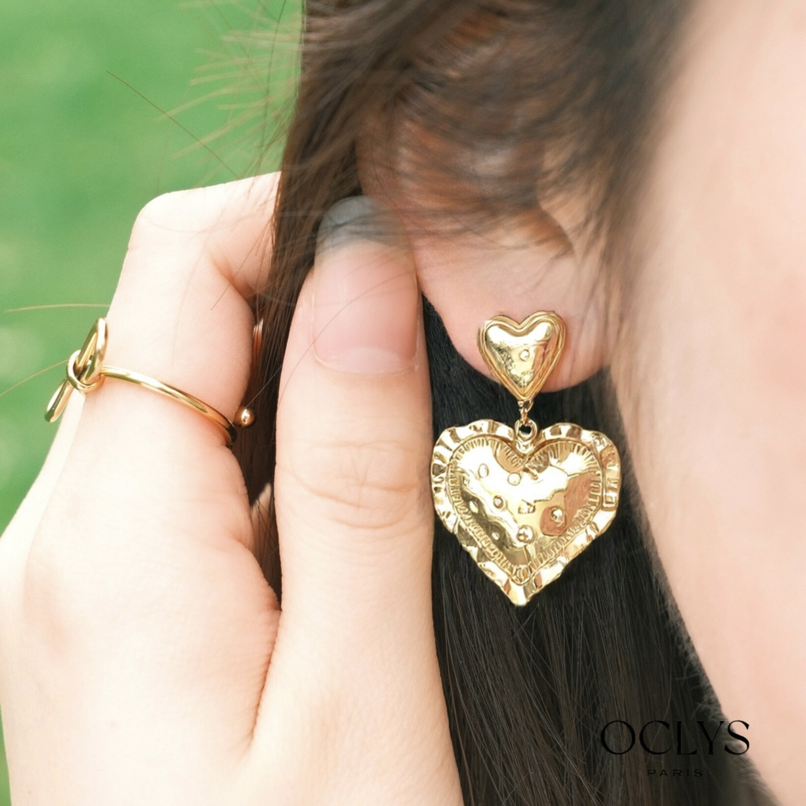 Wholesaler OCLYS - Sun necklace y golden golden steel chain Iria