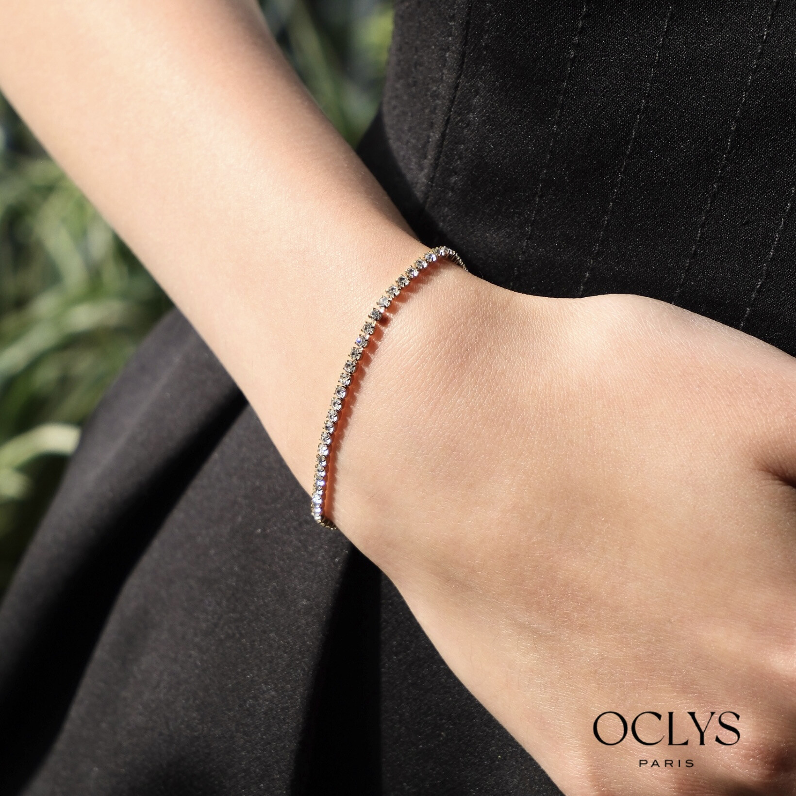 Großhändler OCLYS - Akita-Strassarmband aus Edelstahl