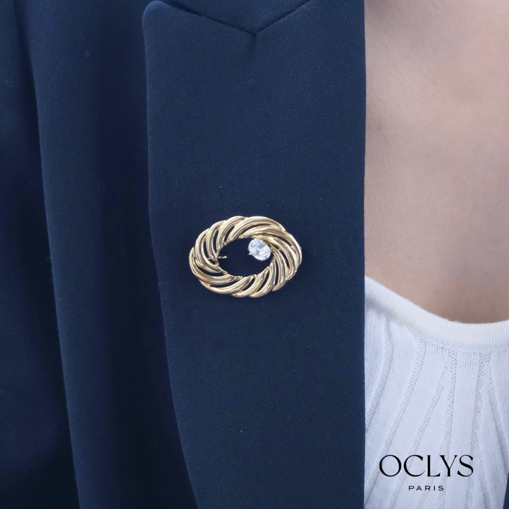 Wholesaler OCLYS - Marg stainless steel flower clip brooch