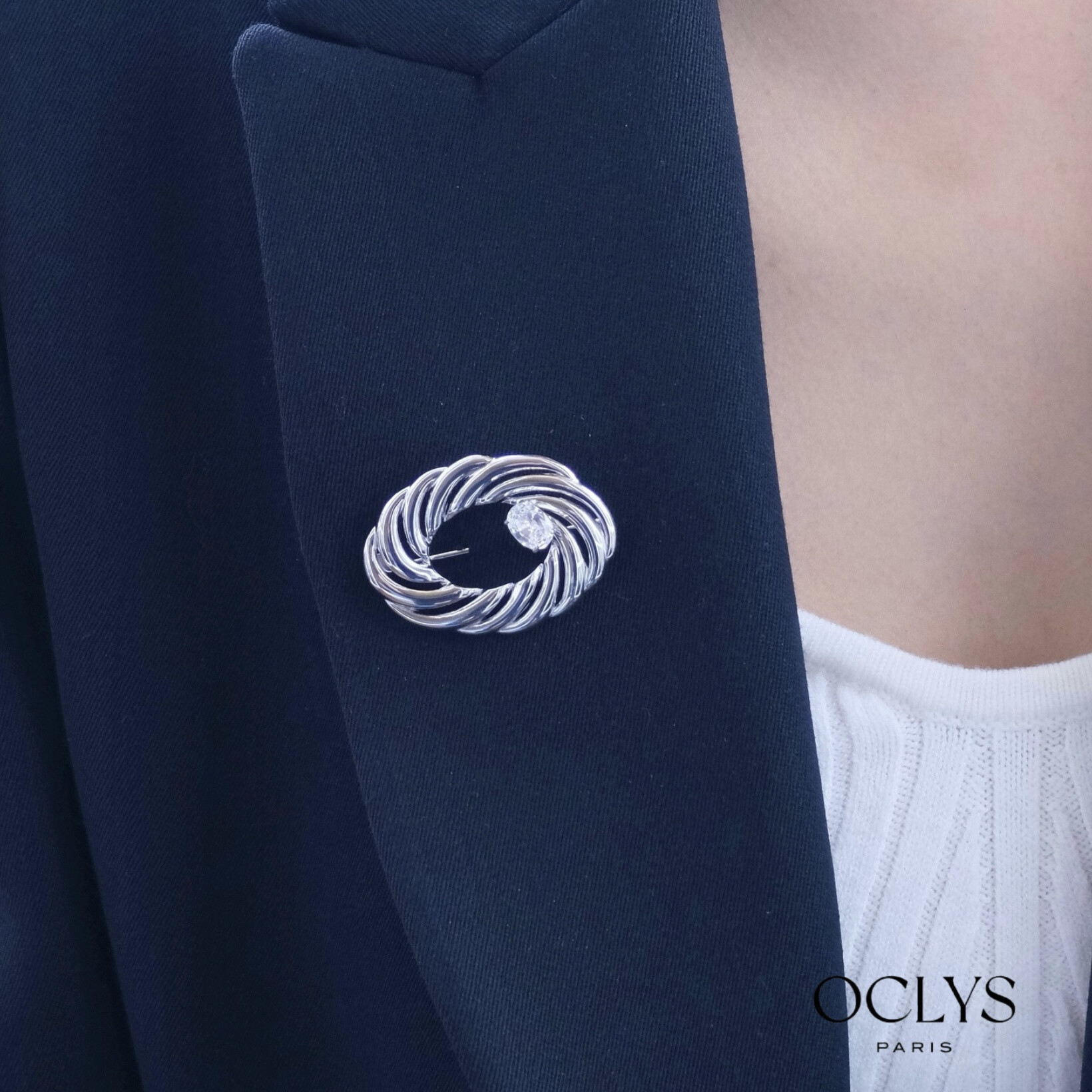 Wholesaler OCLYS - Marg stainless steel flower clip brooch