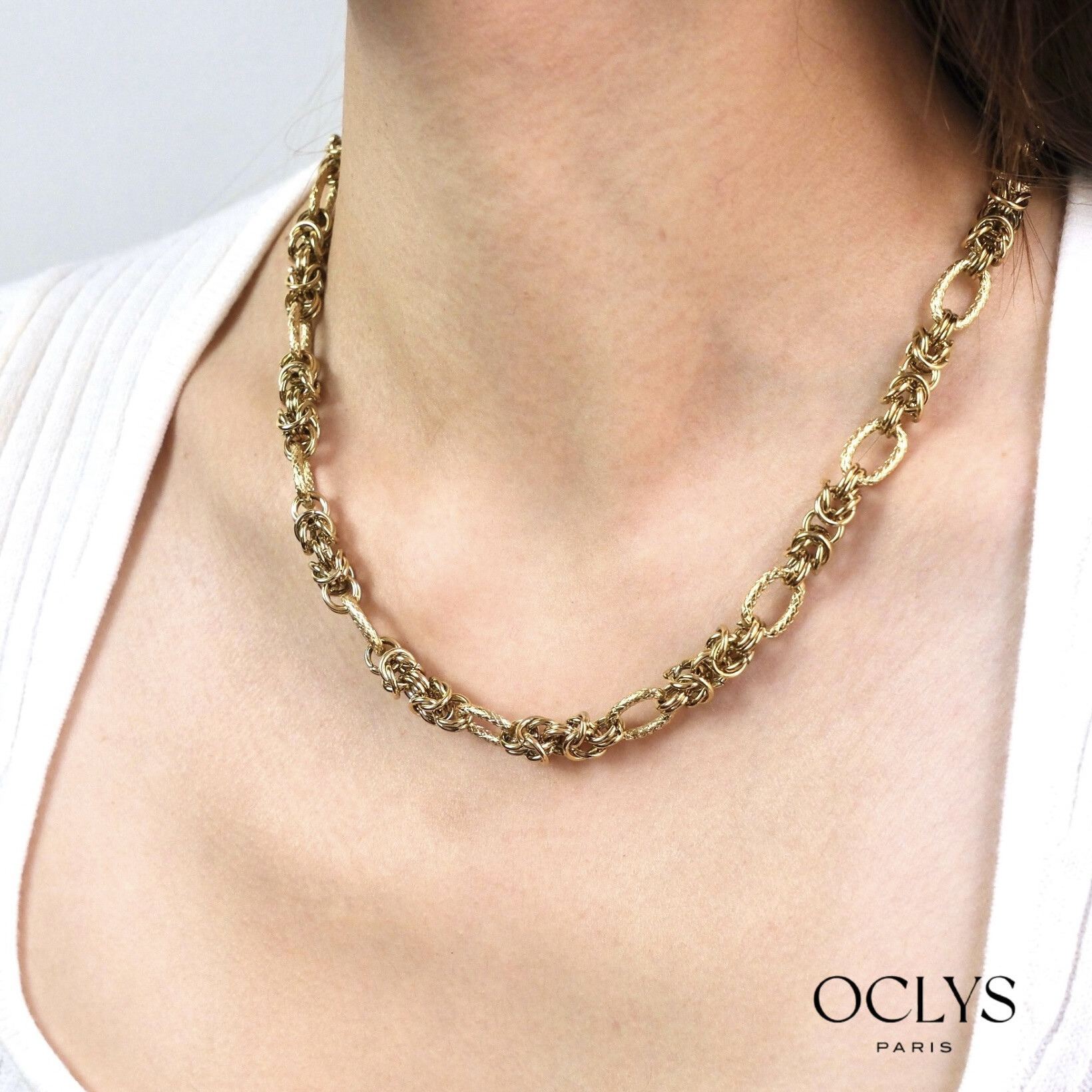 Mayorista OCLYS - Collar de cadena de eslabones grandes Anitalia