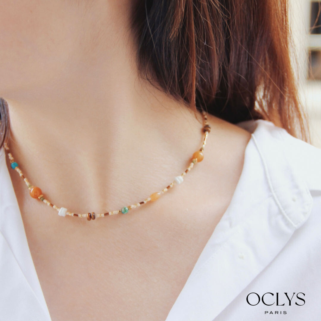 Mayorista OCLYS - Collar con perla de acero Ariel