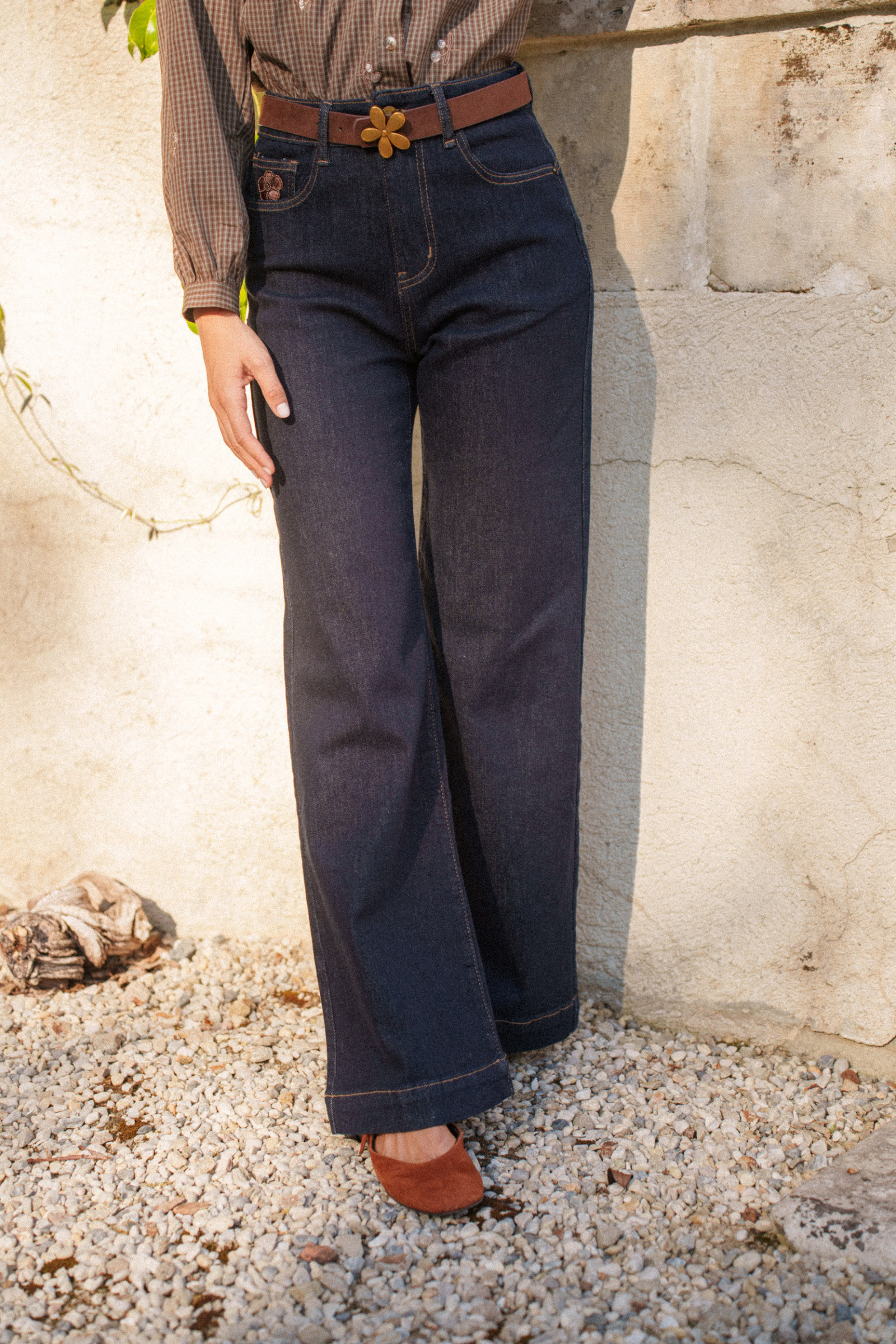 Grossista ONADO (Maison Onado) - CINTURA Jeans a gamba larga a vita alta – Denim grezzo