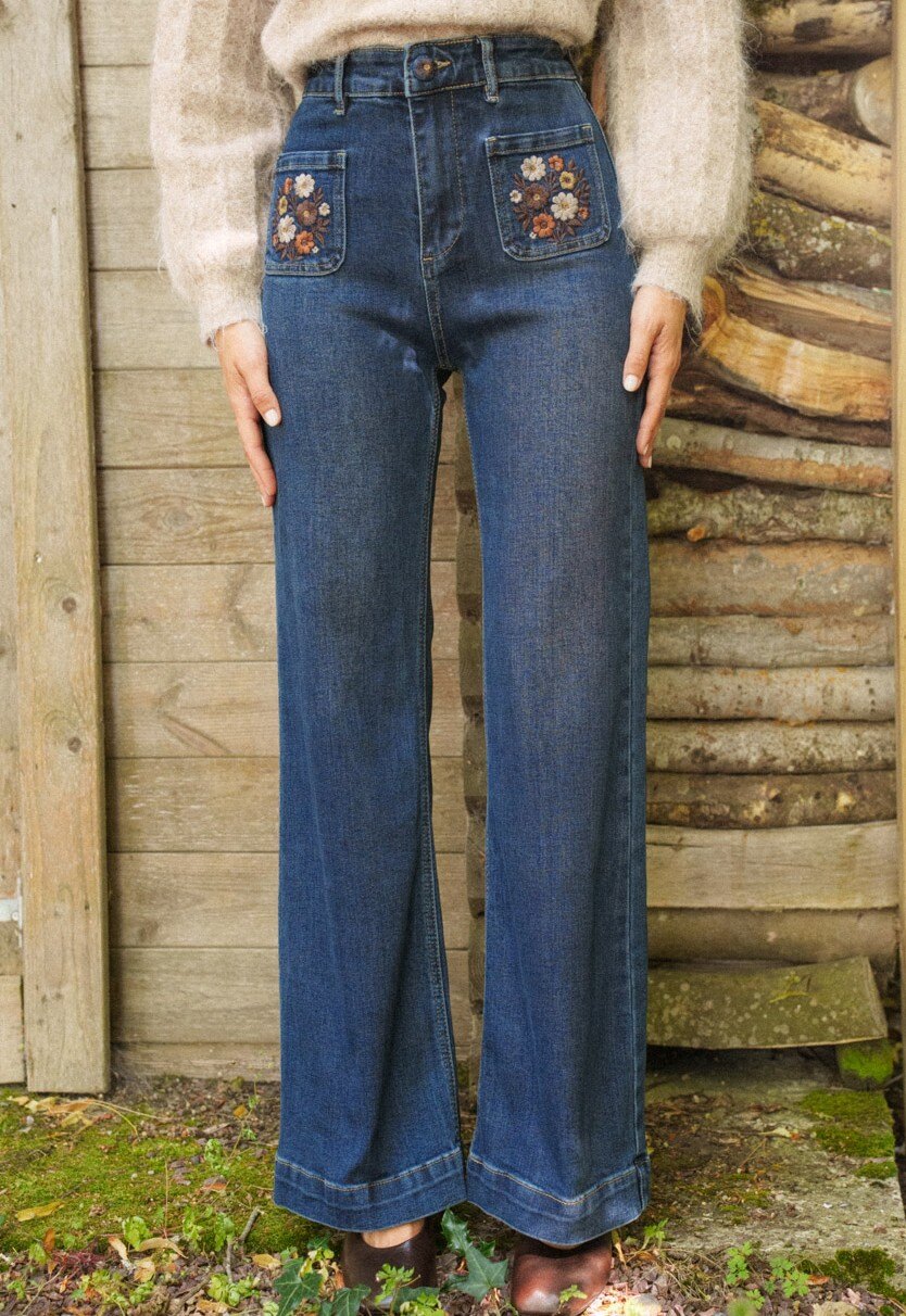 Grossista ONADO (Maison Onado) - jeans a gamba larga – Eleganza floreale