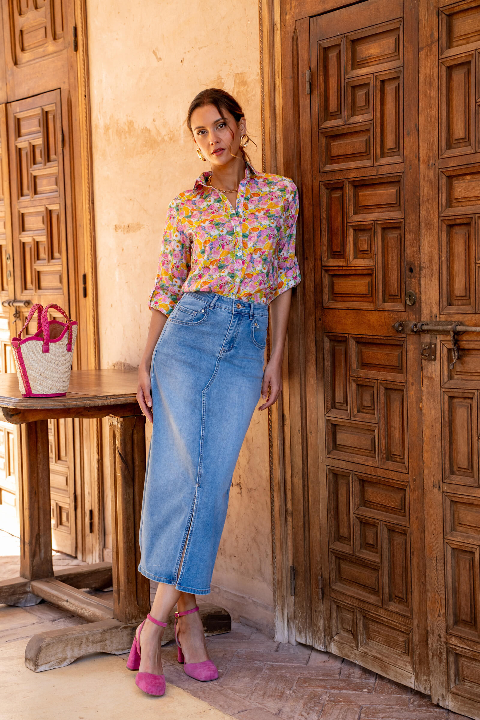 Grossista ONADO - Camicia stampata a fiori estivi