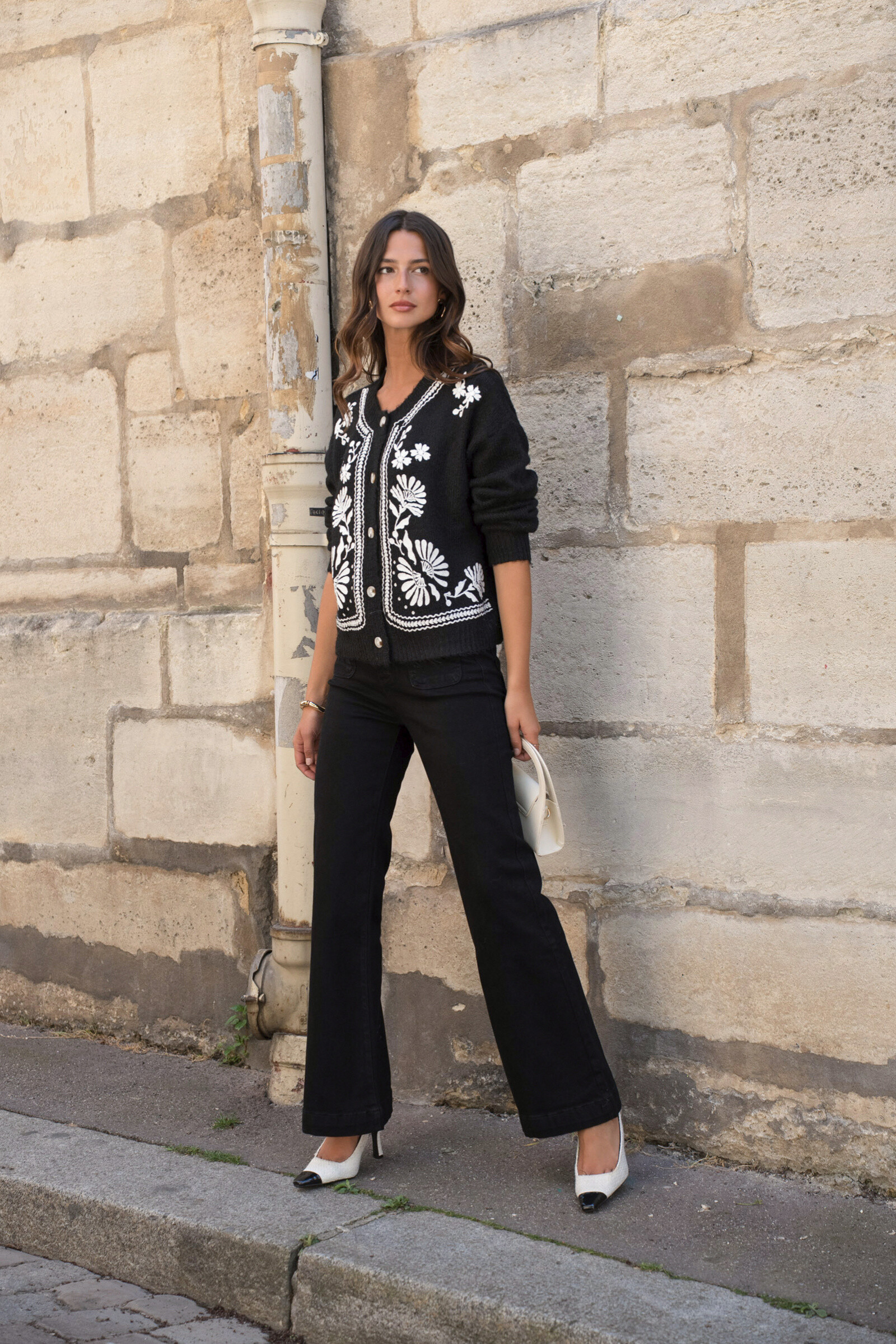 Pantalon Wide Leg Parfait en coton doux, parfait pour l'automne, élasthanne pour confort, fabriqué en Chine.