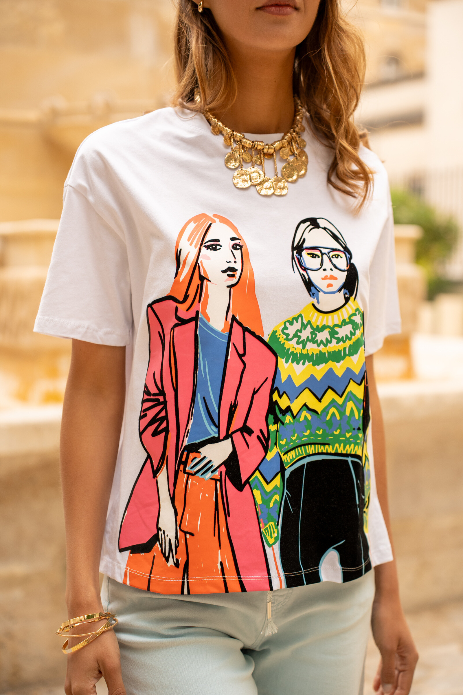 Großhändler ONADO - Sommerdruck-T-Shirt