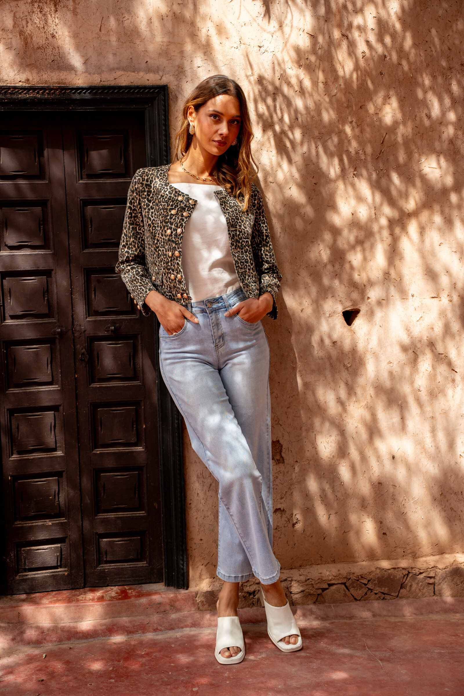 Wholesaler ONADO - Leopard jacket with gold buttons