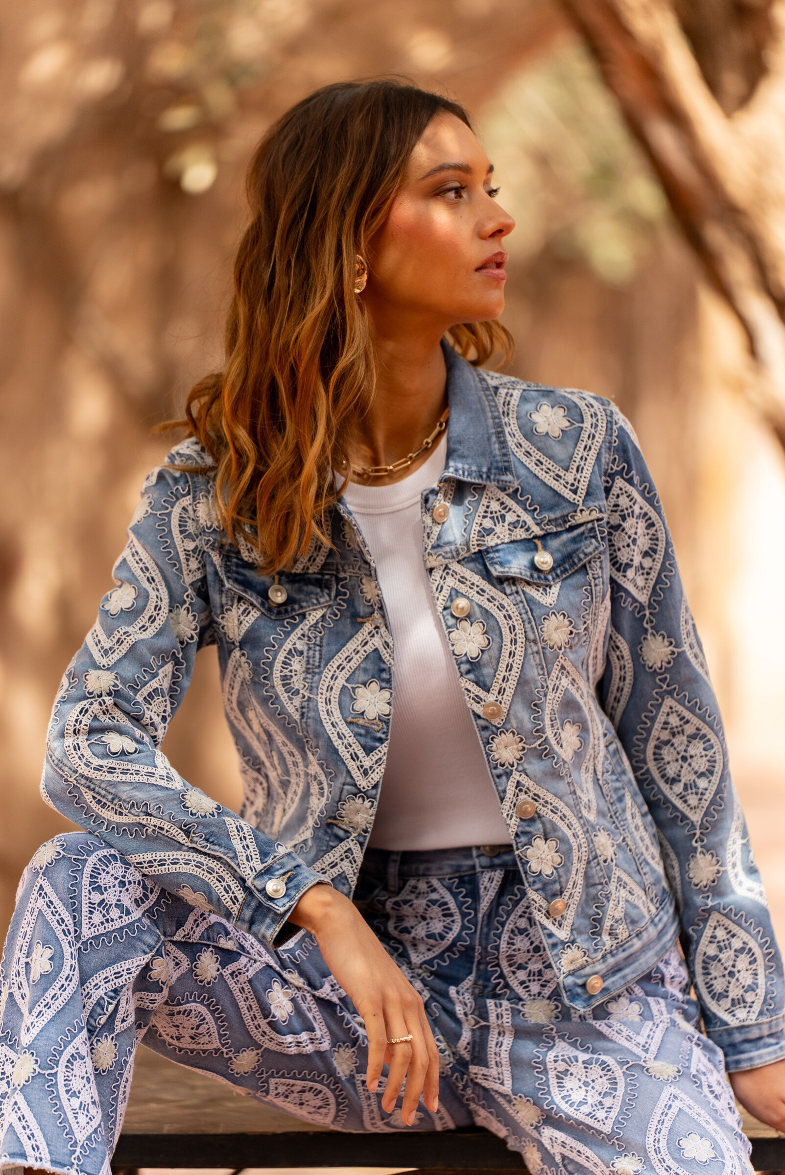 Grossiste ONADO - Veste avec Broderies All Over