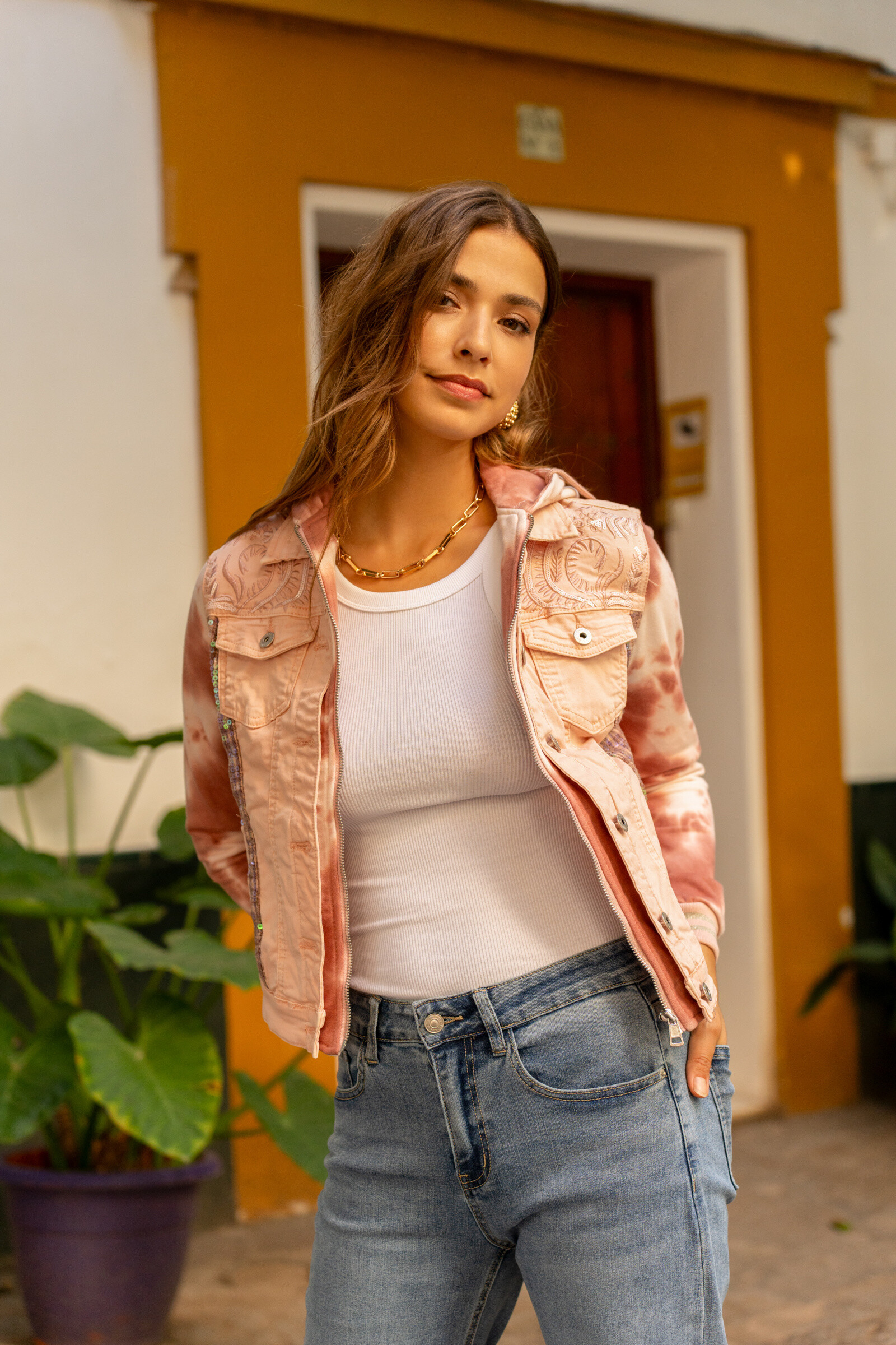 Veste en Jean avec Capuche