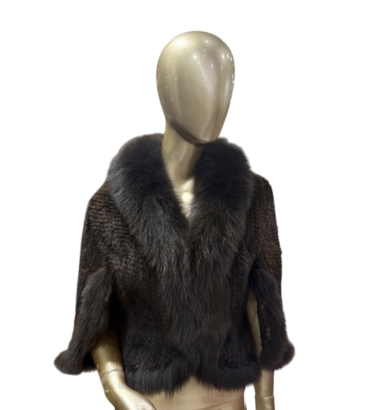 Wholesaler Onyxo - Mink poncho with fox collar