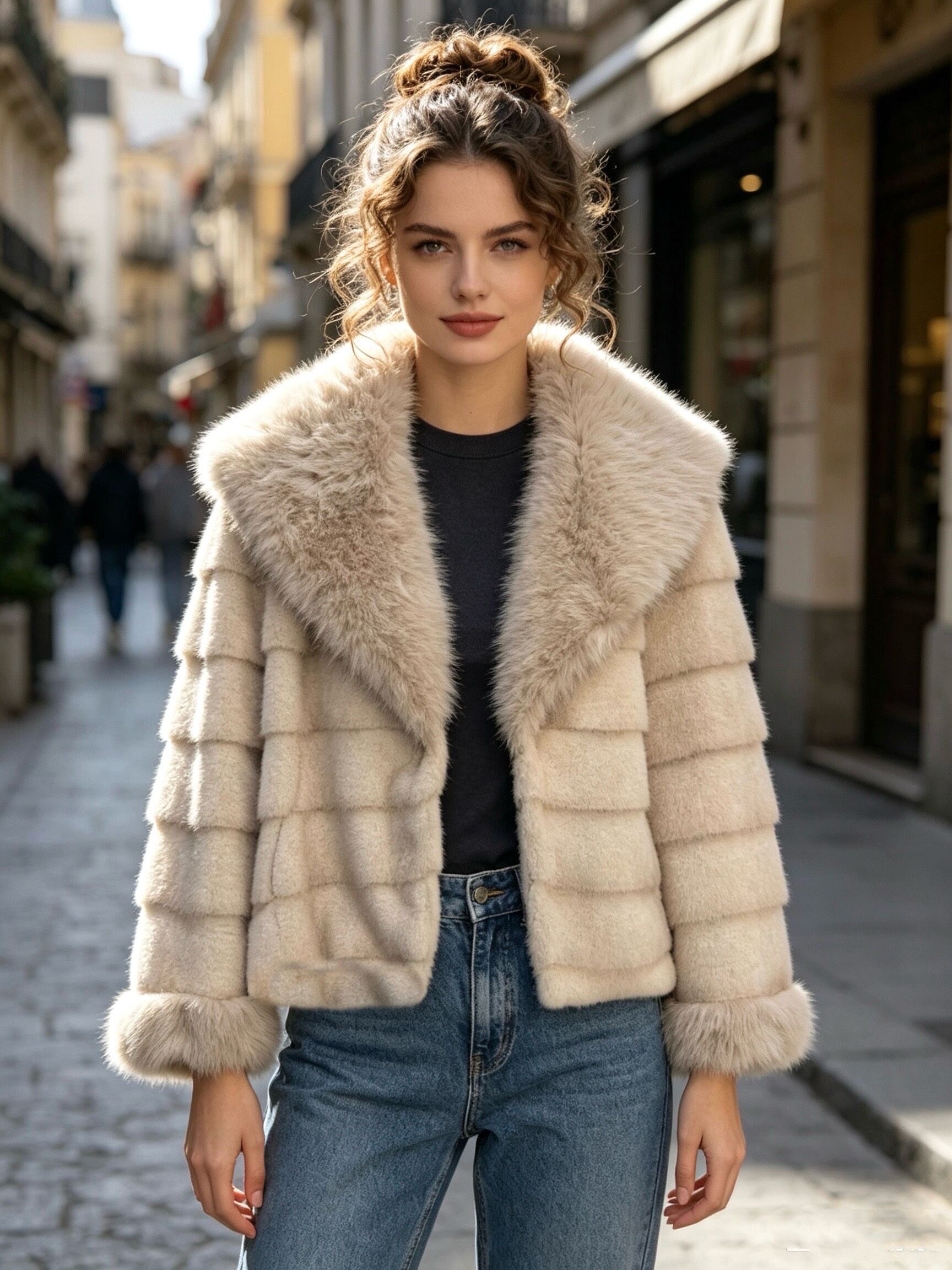Großhändler Onyxo - Kunstpelzjacke
