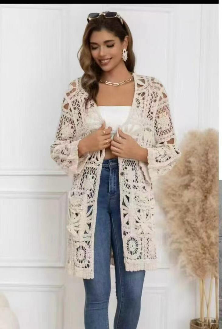 Wholesaler OOKA - Crochet long vest