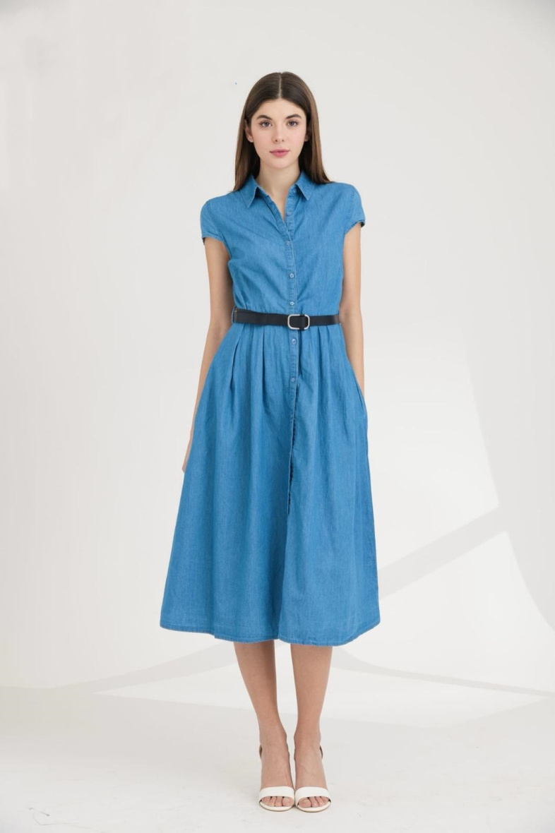 Grossista OOKA - Abito camicia in denim