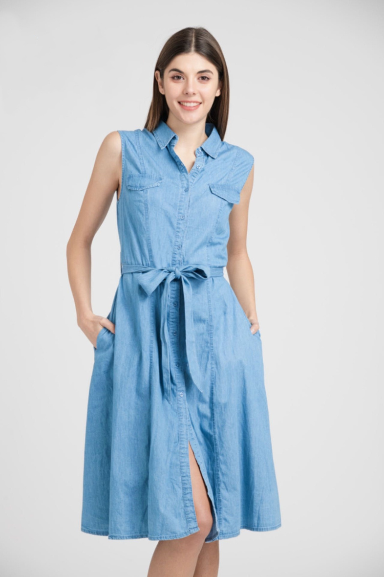 Grossista OOKA - Abito camicia in denim