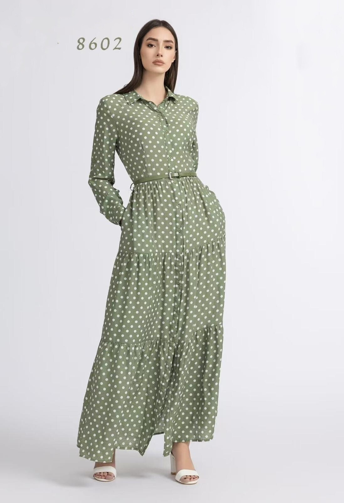 Wholesaler OOKA - Long dot dress