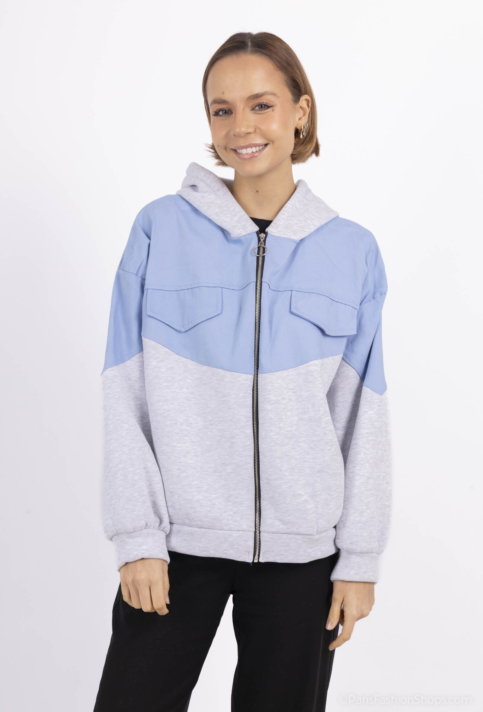 Mayorista OOKA - Sudadera con capucha y cremallera