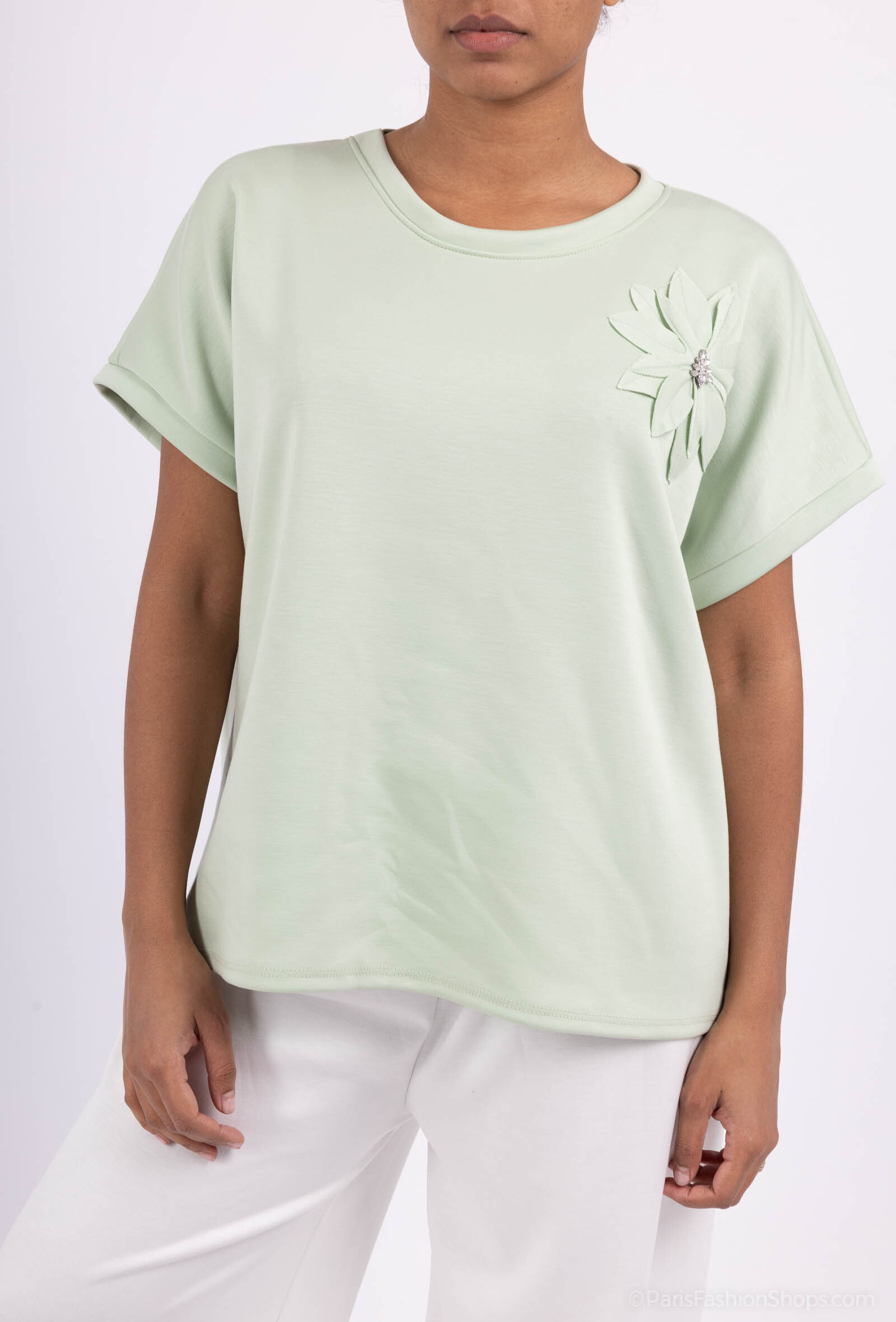 Wholesaler OOKA - Top with rhinestones