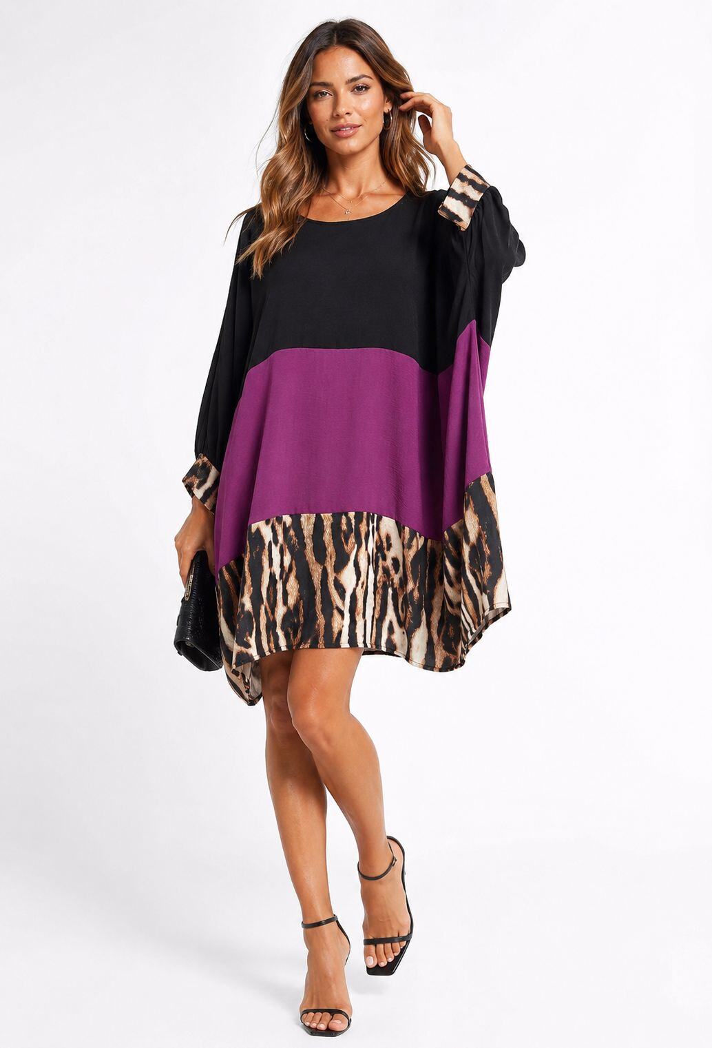 Grossista OOKA - Tunica oversize con stampa leopardata