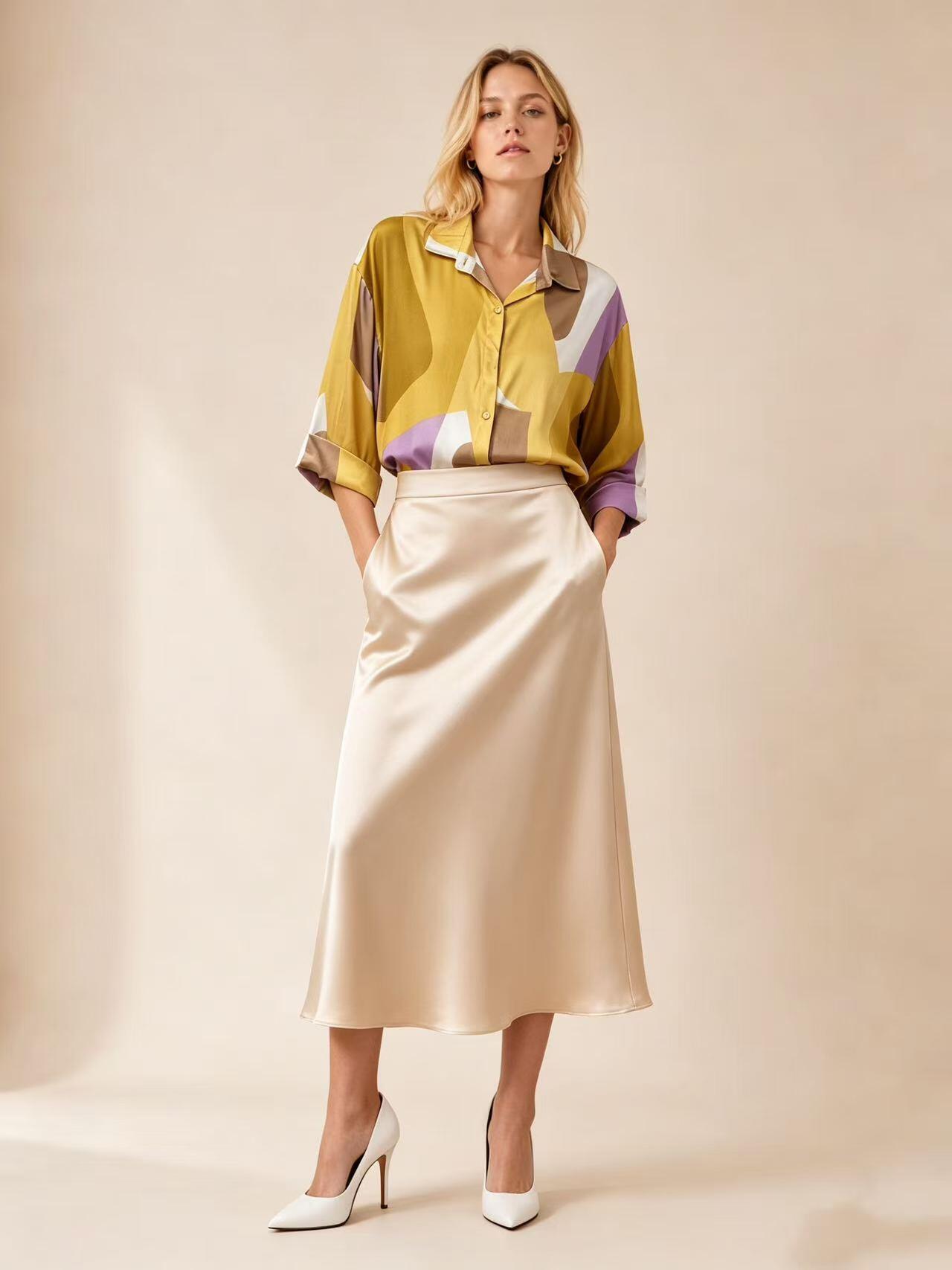 Wholesaler O.TD - Satin shirt with print