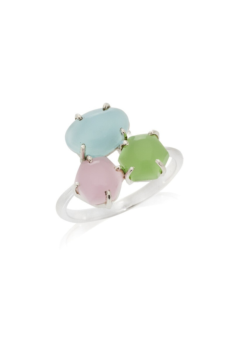 Wholesaler OPALOOK FRANCE - Ring with multicolored, silver multiplerors - CCP -BA021