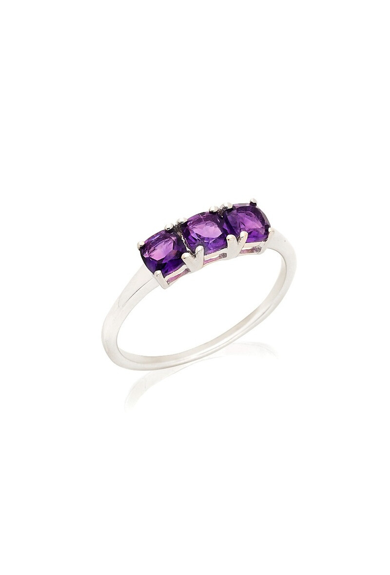 Wholesaler OPALOOK FRANCE - Multipier ring with purple amethyst, 925 silver-CVL-BA021-AM