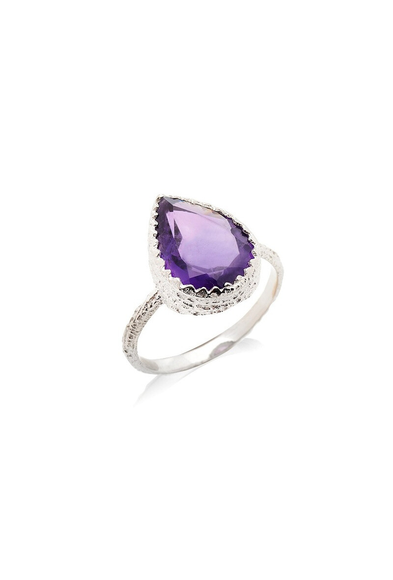 Wholesaler OPALOOK FRANCE - Ring with purple, silver amethyst - CCP -BA005