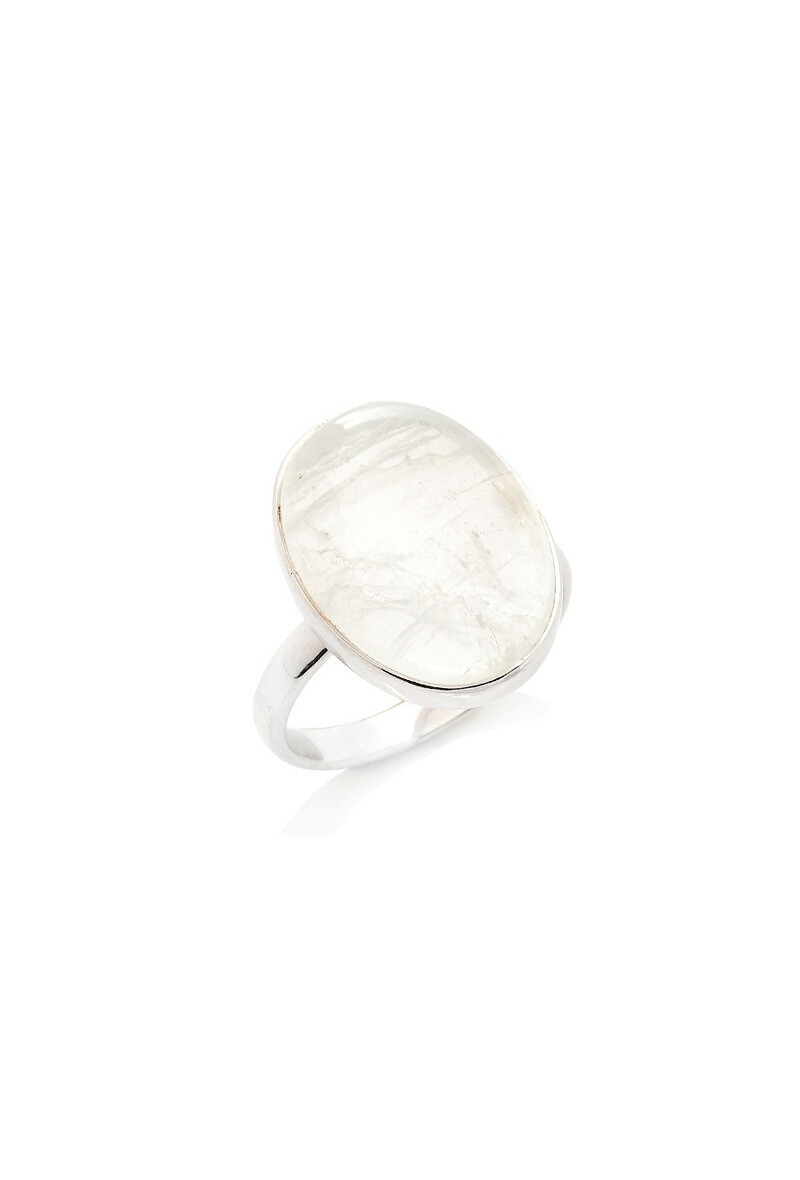 Wholesaler OPALOOK FRANCE - Ring with white moonstone, in silver - CCP -BA004