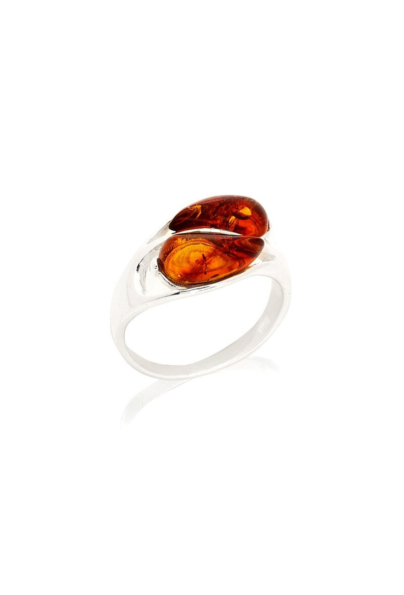 Wholesaler OPALOOK FRANCE - Multipier Ring with amber Cognac Sea Baltic Got - AR -BA040R