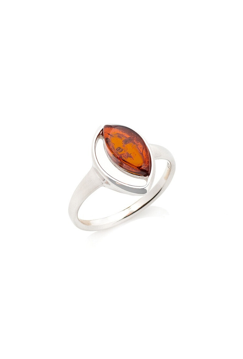 Wholesaler OPALOOK FRANCE - Ring with cognac amber, silver - SA3889ROR