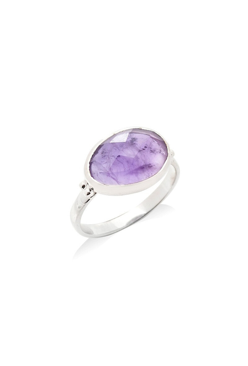 Wholesaler OPALOOK FRANCE - Ring with purple, silver amethyst - CCP -BA003