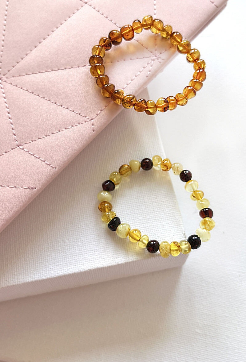 Wholesaler OPALOOK FRANCE - Bracelet with Amber Natural Cognac of the Baltic Sea - AKB1